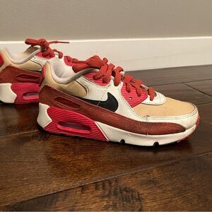 Nike Air Max Red and Tan Sneakers